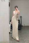 OUDE WAAG knitted slim dresses OW-23SS-DS06 meters gray
